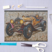 Steampunk Klassieke Auto Mousseline Faux Mozaïek 0 Tissuepapier (Craft)