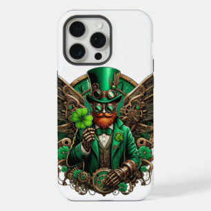 Steampunk klaver voor St. Patrick's Day iPhone 15 Pro Max Case