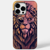 Steampunk-kleurenverloop Rustische lion Case-Mate iPhone Case (Achterkant)