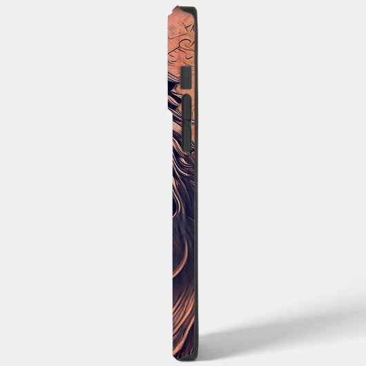 Steampunk-kleurenverloop Rustische lion Case-Mate iPhone Case (Achterkant / Links)