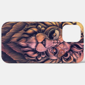 Steampunk-kleurenverloop Rustische lion Case-Mate iPhone Case (Achterkant (horizontaal))