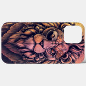 Steampunk-kleurenverloop Rustische lion Case-Mate iPhone Case (Achterkant (horizontaal))