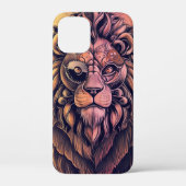 Steampunk-kleurenverloop Rustische lion Case-Mate iPhone Case (Achterkant)