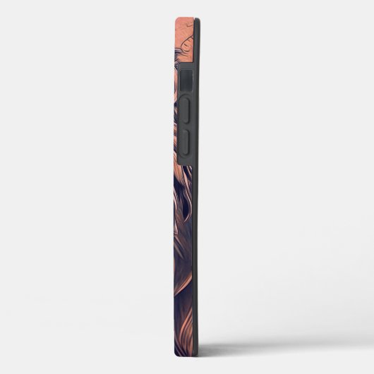 Steampunk-kleurenverloop Rustische lion Case-Mate iPhone Case (Achterkant / Links)