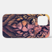 Steampunk-kleurenverloop Rustische lion Case-Mate iPhone Case (Achterkant (horizontaal))