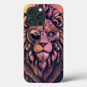 Steampunk-kleurenverloop Rustische lion Case-Mate iPhone Case (Achterkant)