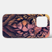 Steampunk-kleurenverloop Rustische lion Case-Mate iPhone Case (Achterkant (horizontaal))