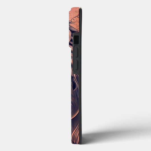 Steampunk-kleurenverloop Rustische lion Case-Mate iPhone Case (Achterkant / Links)