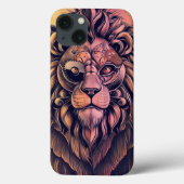 Steampunk-kleurenverloop Rustische lion Case-Mate iPhone Case (Achterkant)