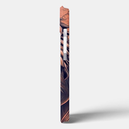 Steampunk-kleurenverloop Rustische lion Case-Mate iPhone Case (Achterkant / Links)