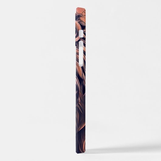 Steampunk-kleurenverloop Rustische lion iPhone Hoesje (Linkerkant)