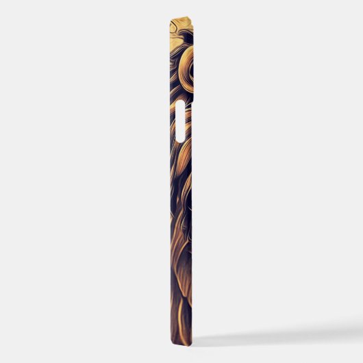 Steampunk-kleurenverloop Rustische lion iPhone Hoesje (Rechterkant)