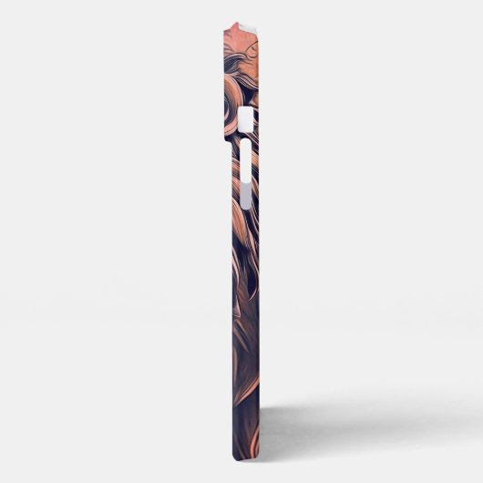 Steampunk-kleurenverloop Rustische lion iPhone Hoesje (Linkerkant)