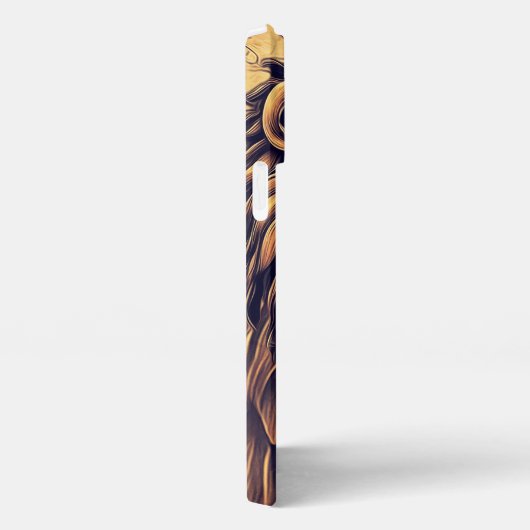 Steampunk-kleurenverloop Rustische lion iPhone Hoesje (Rechterkant)