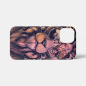 Steampunk-kleurenverloop Rustische lion iPhone Hoesje (Achterkant horizontaal)