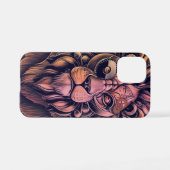 Steampunk-kleurenverloop Rustische lion iPhone Hoesje (Achterkant horizontaal)