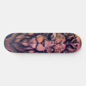 Steampunk-kleurenverloop Rustische lion Persoonlijk Skateboard (Horizontaal)
