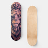 Steampunk-kleurenverloop Rustische lion Persoonlijk Skateboard (Voorkant)