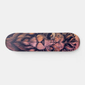 Steampunk-kleurenverloop Rustische lion Persoonlijk Skateboard (Horizontaal)