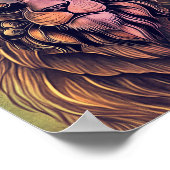 Steampunk-kleurenverloop Rustische lion Poster (Hoek)