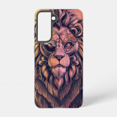 Steampunk-kleurenverloop Rustische lion Samsung Galaxy Hoesje (Achterkant)