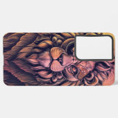 Steampunk-kleurenverloop Rustische lion Samsung Galaxy Hoesje (Achterkant horizontaal)