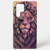 Steampunk-kleurenverloop Rustische lion Samsung Galaxy Hoesje (Achterkant)