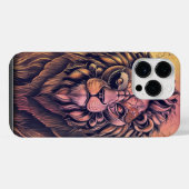 Steampunk Kleurgradiënt Rustieke Leeuw iPhone Hoesje (Achterkant horizontaal)