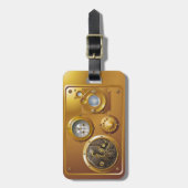 Steampunk-klok Bagagelabel (Voorkant verticaal)