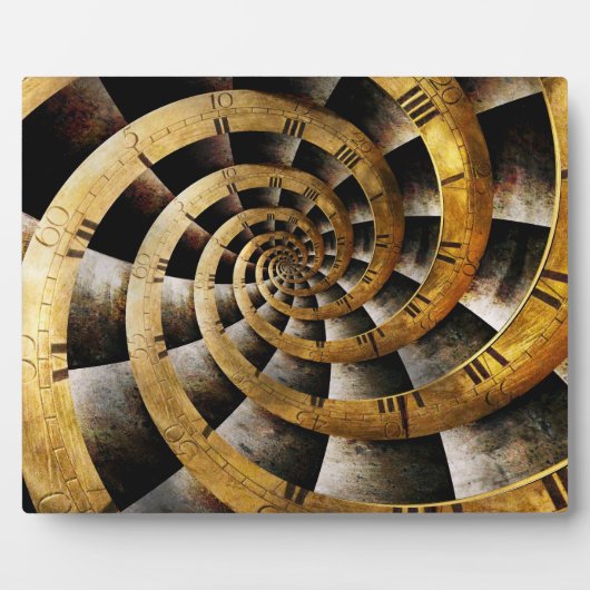 Steampunk - klok - de stroom van tijd fotoplaat (Voorkant)
