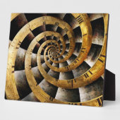Steampunk - klok - de stroom van tijd fotoplaat (Zijkant)