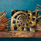 Steampunk - klok - de stroom van tijd fotoplaat (Zijkant)