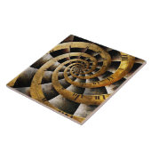 Steampunk - klok - de stroom van tijd tegeltje (Zijkant)