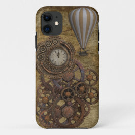 Steampunk-klok en luchtballon Case-Mate iPhone case