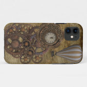Steampunk-klok en luchtballon Case-Mate iPhone case (Achterkant (horizontaal))