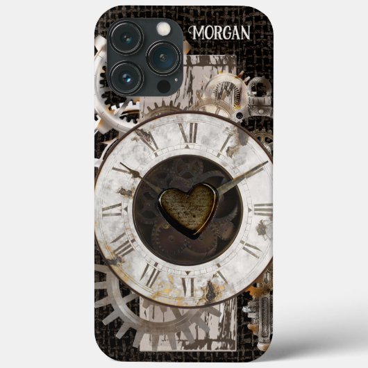 Steampunk-klok en -tandwielen Case-Mate iPhone case (Achterkant)