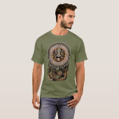 Steampunk-klok en -tandwielen t-shirt (Voorkant volledig)