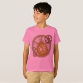 Steampunk-klok en -tandwielen t-shirt (Voorkant volledig)