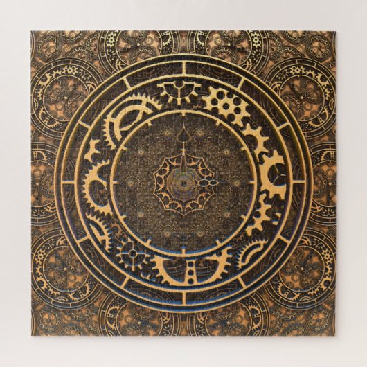 Steampunk-klok en -tijd legpuzzel (Verticaal)