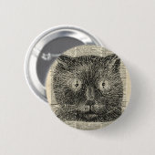 Steampunk-klok ja Cat Over Dictionary Pagina Ronde Button 5,7 Cm (Voorkant /achterkant)