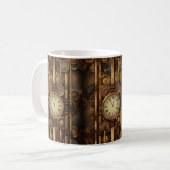 Steampunk Klok Koffie Mok (Voorkant links)