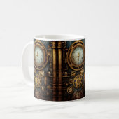 Steampunk Klok Koffie Mok (Voorkant links)