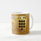 Steampunk klok koffiemok (Voorkant rechts)