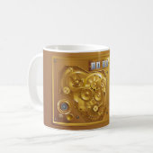 Steampunk klok koffiemok (Voorkant links)