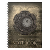 Steampunk  klok-laptop notitieboek (Voorkant)