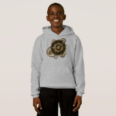 Steampunk-klok met antiek tandwiel (Voorkant volledig)