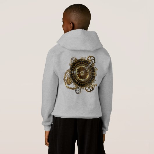 Steampunk-klok met antiek tandwiel (Achterkant volledig)