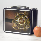 Steampunk-klok met antiek tandwiel (In situ)