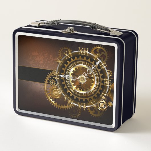 Steampunk-klok met antiek tandwiel (Voorkant)