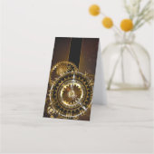 Steampunk-klok met antiek tandwiel afsprakenkaart (Voorkant)